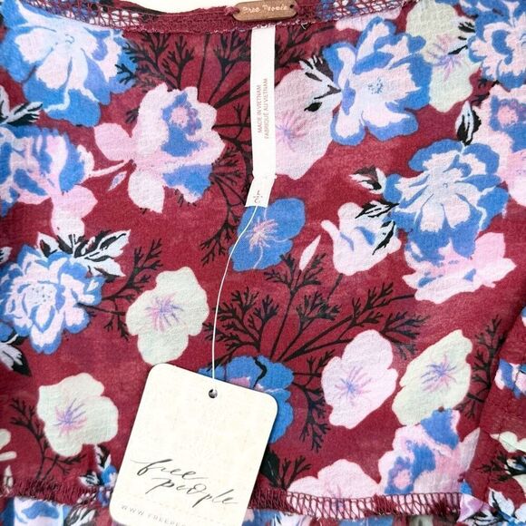 Free People Maybel Floral Blouse NWT - Women’s US L - Picture 9 of 12